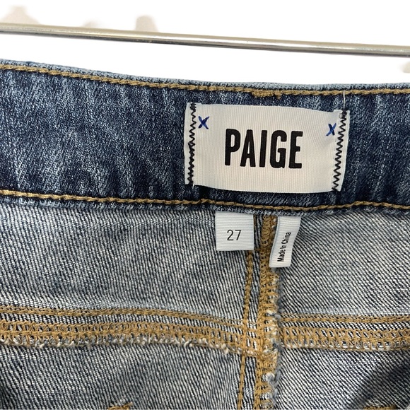 Paige rolled cuff denim shorts S 27 lightly distressed good cond no rips/flaws - Picture 3 of 7